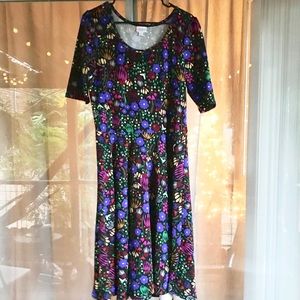 Lularoe Nicole Floral Dress